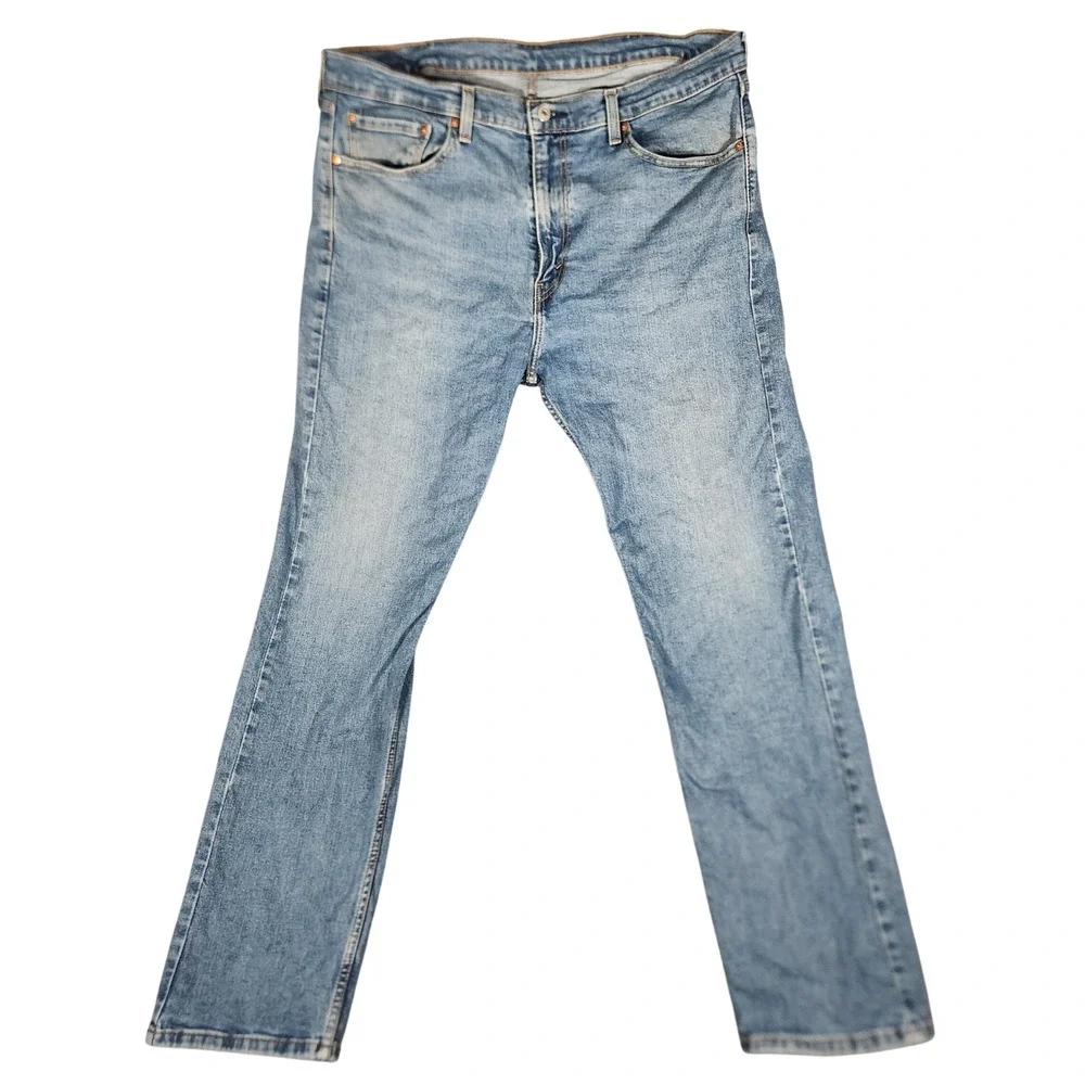 Levi's 505 Regular Fit Jeans Mens 38x32 Blue Excellent Straight Leg Denim
